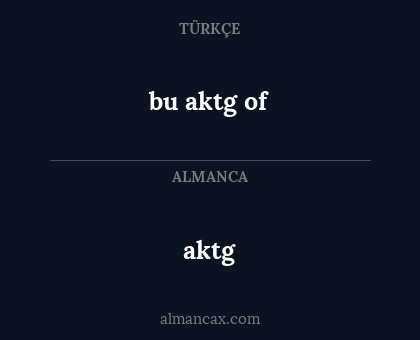 aktg - bu aktg of