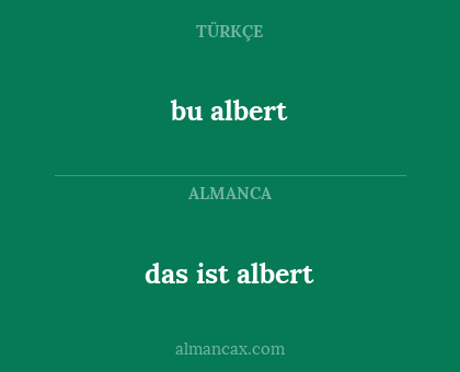 bu albert - das ist albert