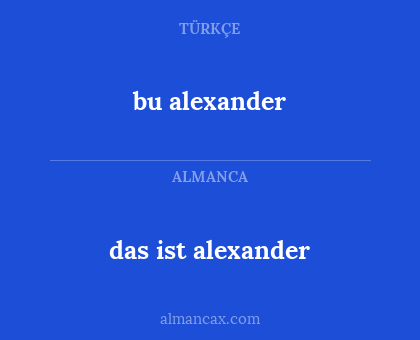 bu alexander - das ist alexander
