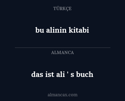 bu alinin kitabi - das ist ali ' s buch