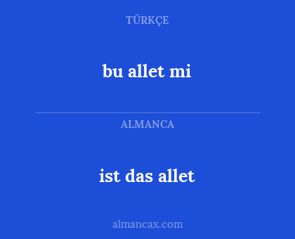 bu allet mi - ist das allet