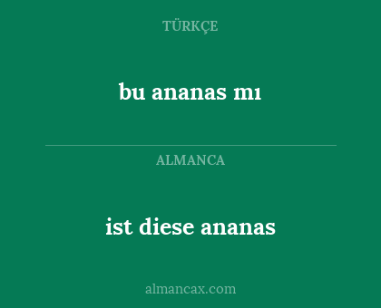 bu ananas mı - ist diese ananas