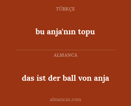 bu anja'nın topu - das ist der ball von anja
