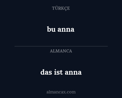 bu anna - das ist anna