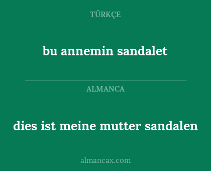 bu annemin sandalet - dies ist meine mutter sandalen
