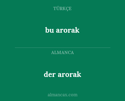 bu arorak - der arorak
