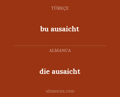 die ausaicht - bu ausaicht