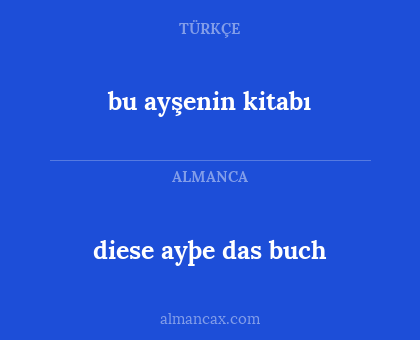 diese ayþe das buch - bu ayşenin kitabı