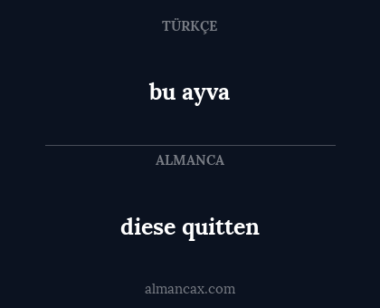 diese quitten - bu ayva