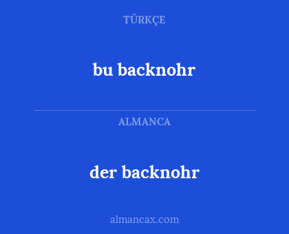 bu backnohr - der backnohr