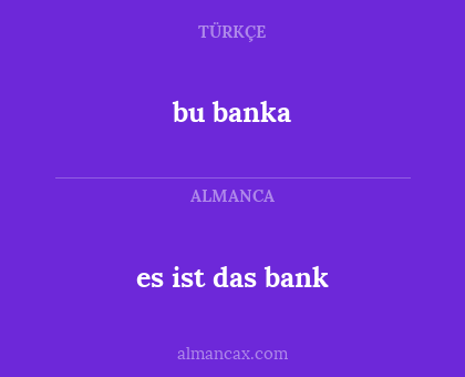 es ist das bank - bu banka