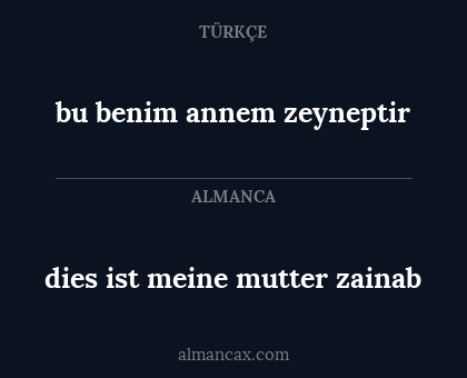 dies ist meine mutter zainab - bu benim annem zeyneptir
