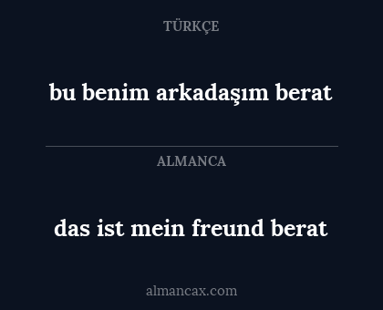 das ist mein freund berat - bu benim arkadaşım berat