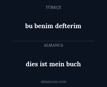 dies ist mein buch - bu benim defterim