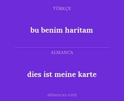 bu benim haritam - dies ist meine karte