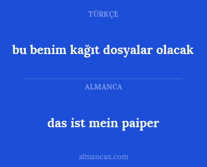 bu benim kağıt dosyalar olacak - das ist mein paiper