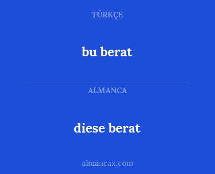 bu berat - diese berat