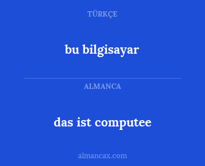 das ist computee - bu bilgisayar