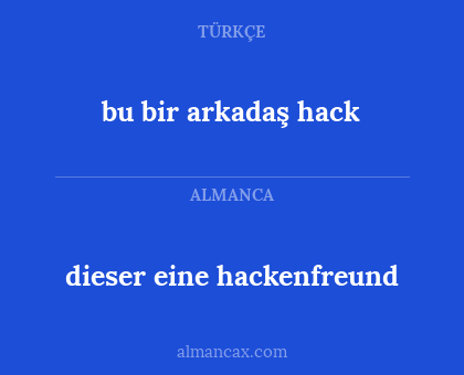 dieser eine hackenfreund - bu bir arkadaş hack