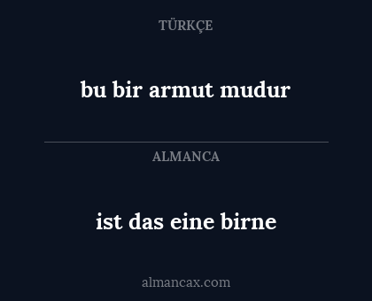 ist das eine birne - bu bir armut mudur