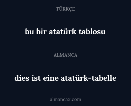 bu bir atatürk tablosu - dies ist eine atatürk-tabelle