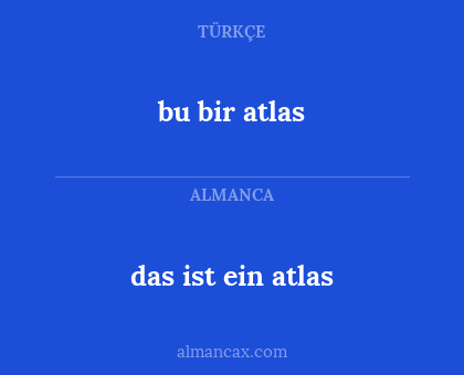 bu bir atlas - das ist ein atlas