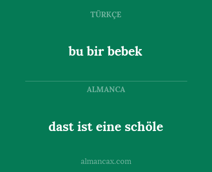 bu bir bebek - dast ist eine schöle