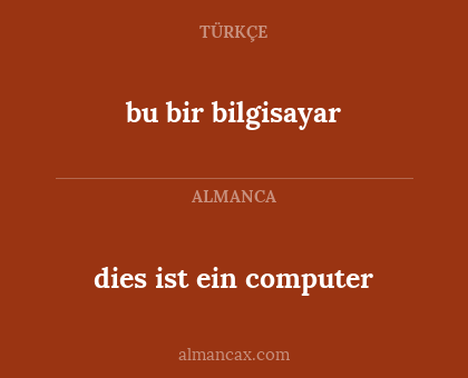 dies ist ein computer - bu bir bilgisayar