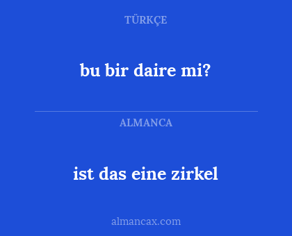 bu bir daire mi? - ist das eine zirkel