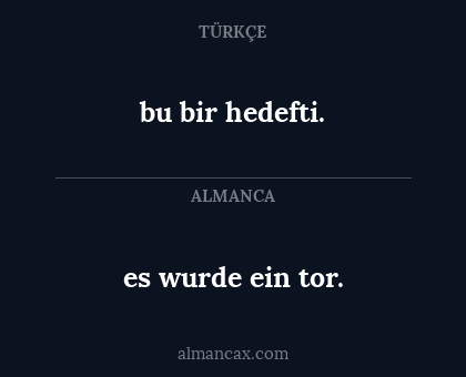 bu bir hedefti. - es wurde ein tor.