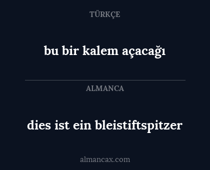 dies ist ein bleistiftspitzer - bu bir kalem açacağı