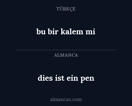 bu bir kalem mi - dies ist ein pen
