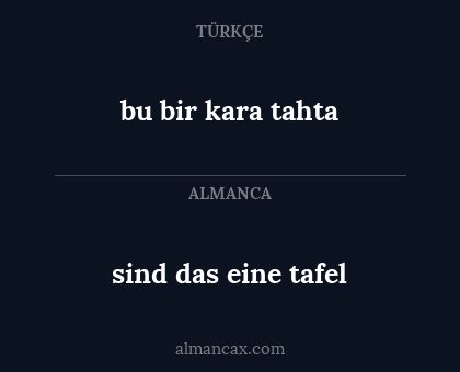 bu bir kara tahta - sind das eine tafel
