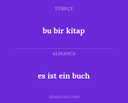 es ist ein buch - bu bir kitap