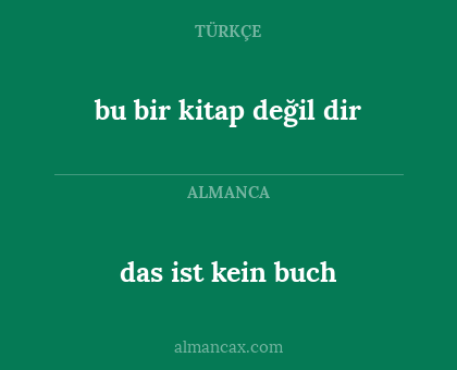 das ist kein buch - bu bir kitap değil dir