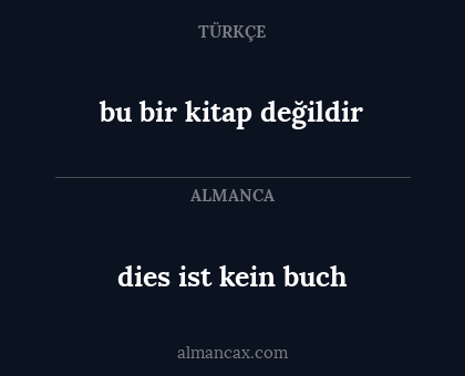 bu bir kitap değildir - dies ist kein buch