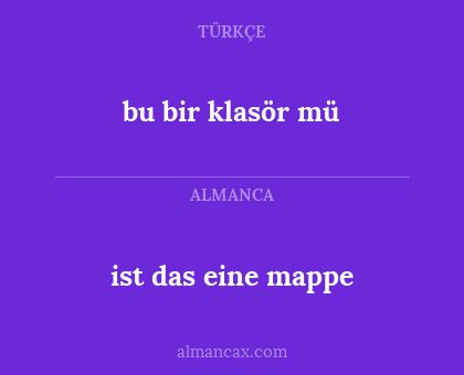 bu bir klasör mü - ist das eine mappe