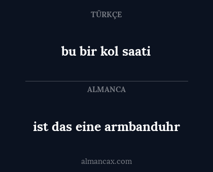 bu bir kol saati - ist das eine armbanduhr