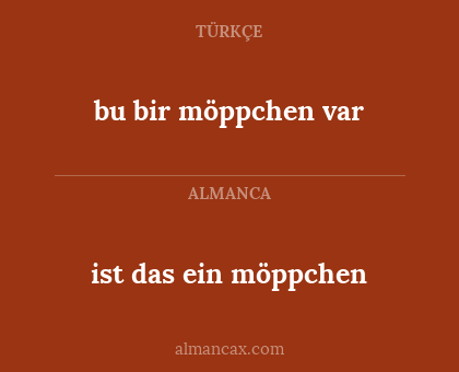 bu bir möppchen var - ist das ein möppchen