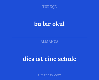 dies ist eine schule - bu bir okul