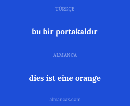 dies ist eine orange - bu bir portakaldır