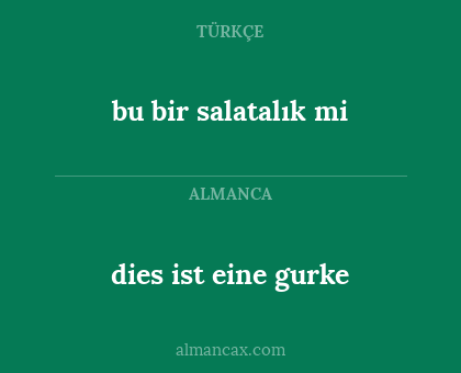 bu bir salatalık mi - dies ist eine gurke