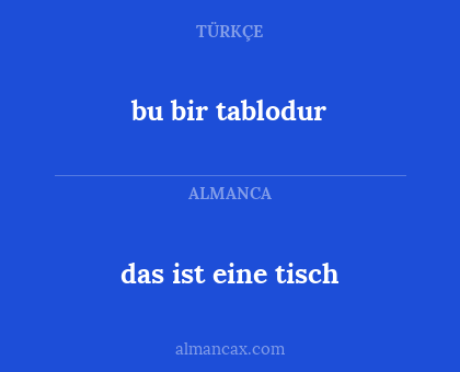 bu bir tablodur - das ist eine tisch