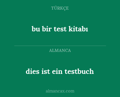 bu bir test kitabı - dies ist ein testbuch