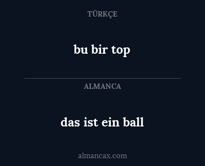 bu bir top - das ist ein ball