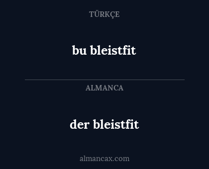 bu bleistfit - der bleistfit