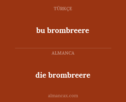 bu brombreere - die brombreere