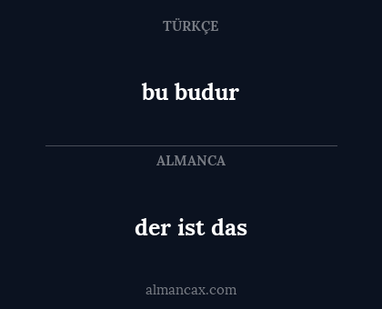 der ist das - bu budur