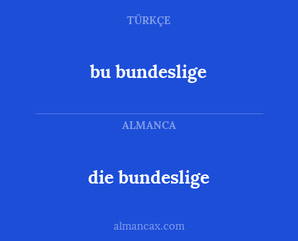 die bundeslige - bu bundeslige