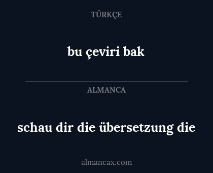 bu çeviri bak - schau dir die übersetzung die